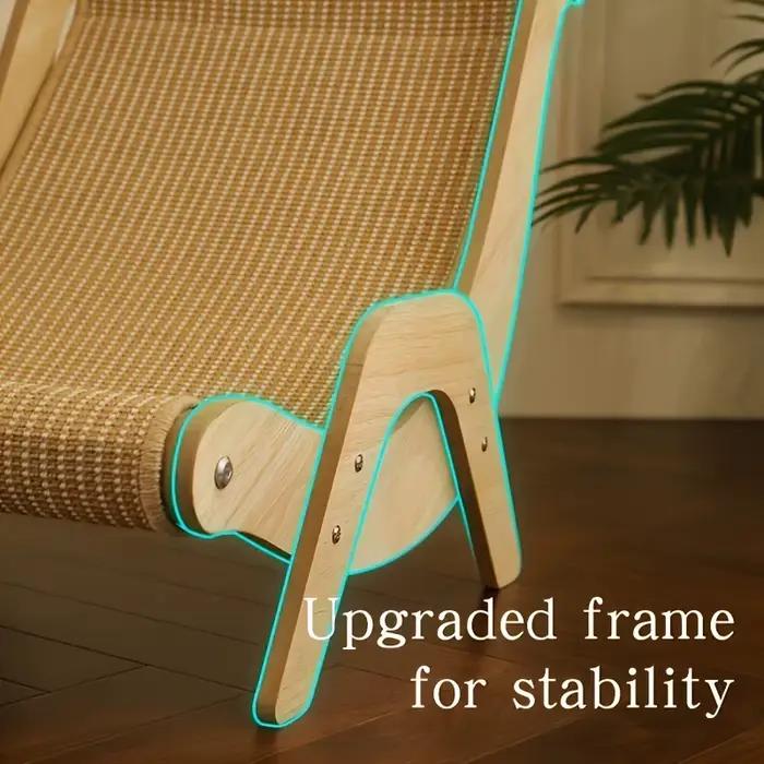 Chaise à gratter en sisal durable pour chat – Mobilier d'intérieur pour animaux de compagnie, design de coussin confortable, style moderne pour le salon et la chambre à coucher