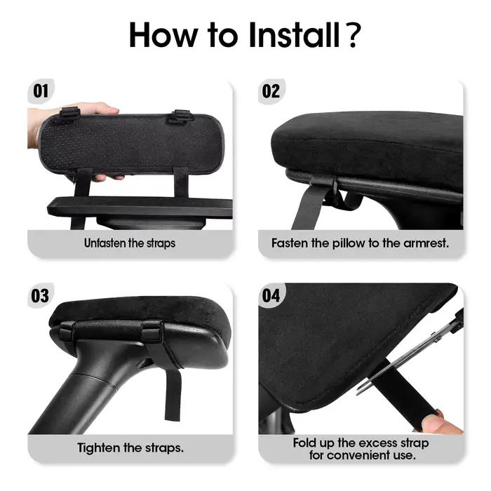 Coussinets d'accoudoir de chaise en mousse à mémoire de forme