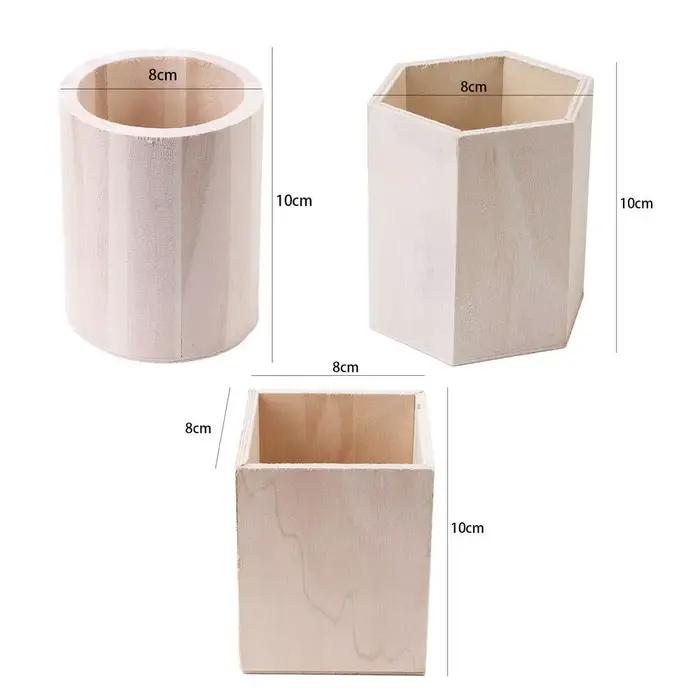 Porte-crayons en bois, accessoires de bureau