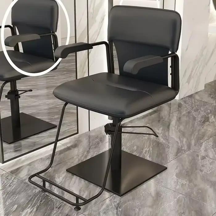 Chaise De barbier noire réglable esthétique nordique Simple moderne