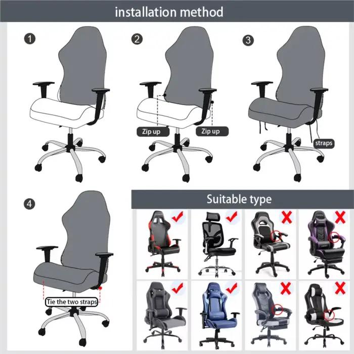Housse de chaise de jeu pour ordinateur