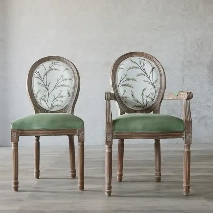 Chaises de salle à manger rétro européennes, tabourets en bois massif pour restaurant, mobilier de café et d'hôtel, nouvelle chaise de designer chinois tendance