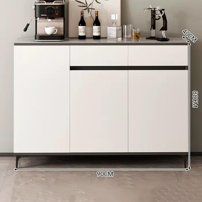 Armoire de salon minimaliste au design simple, armoire blanche de qualité supérieure, armoires à proximité cachée, meubles de cuisine