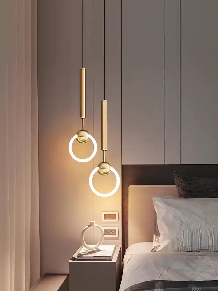LED Lampe Suspendue Moderne De Luxe Style Nordique Restaurant Pendentif Lumière Chambre Chevet Lustre Créativité Cuisine Plafonnier