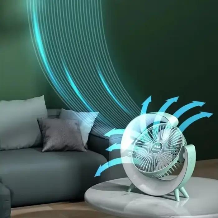 Ventilateur portable à LED rechargeable par USB