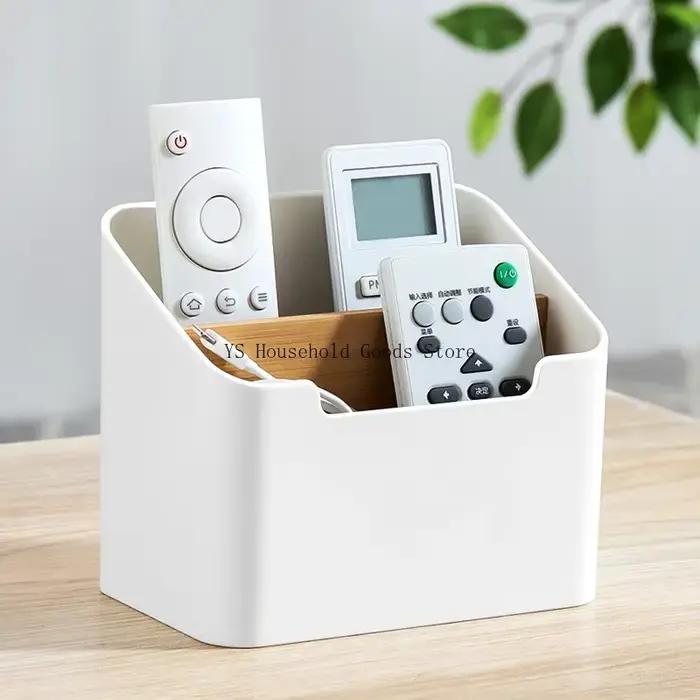 Boîte de rangement de bureau en plastique brillante à la japonaise pour télécommandes, mouchoirs, cosmétiques et organisation du bureau et du salon