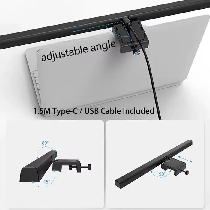 LED lampe de bureau moniteur barre lumineuse PC ordinateur écran réglable lumière 33 cm 50 cm