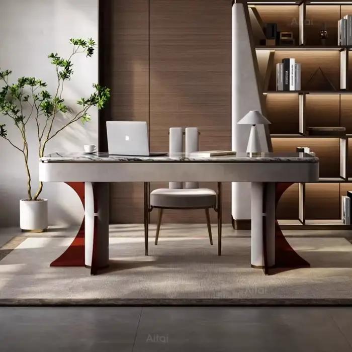 Bureau d'angle en métal moderne pour bureau à domicile ou espace de travail professionnel élégant et polyvalent