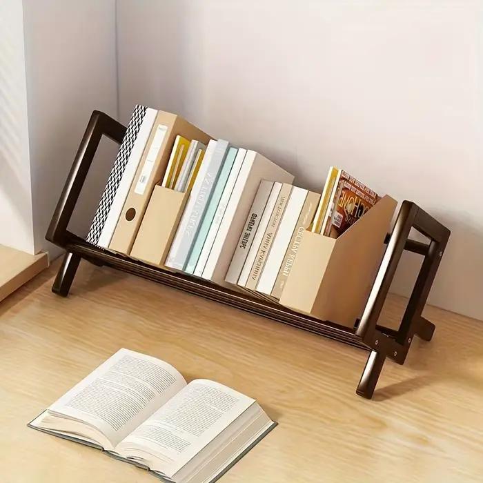 Bibliothèque de bureau maison salon petite décoration bambou étagère décorative