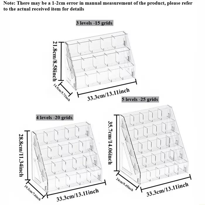 Organisateur de stylos en acrylique transparent