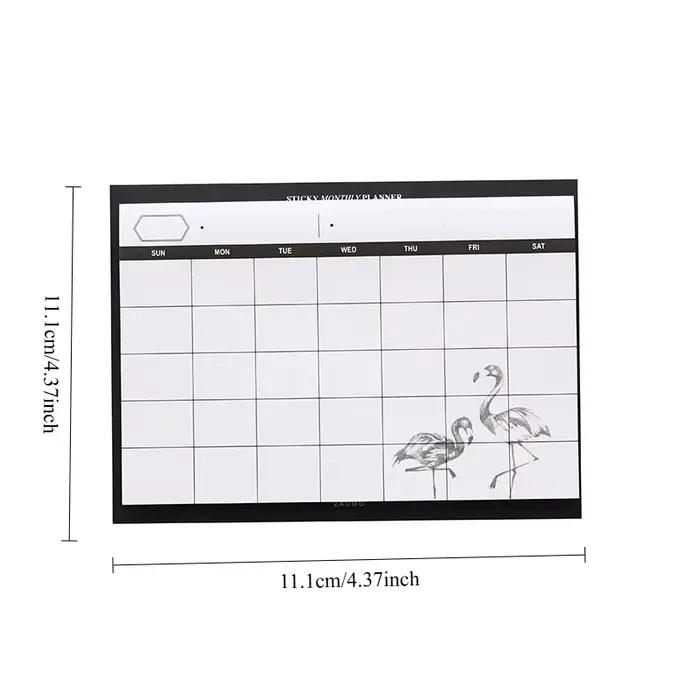 1 pièces calendrier de bureau créatif et Simple Plan de ce mois livre étude