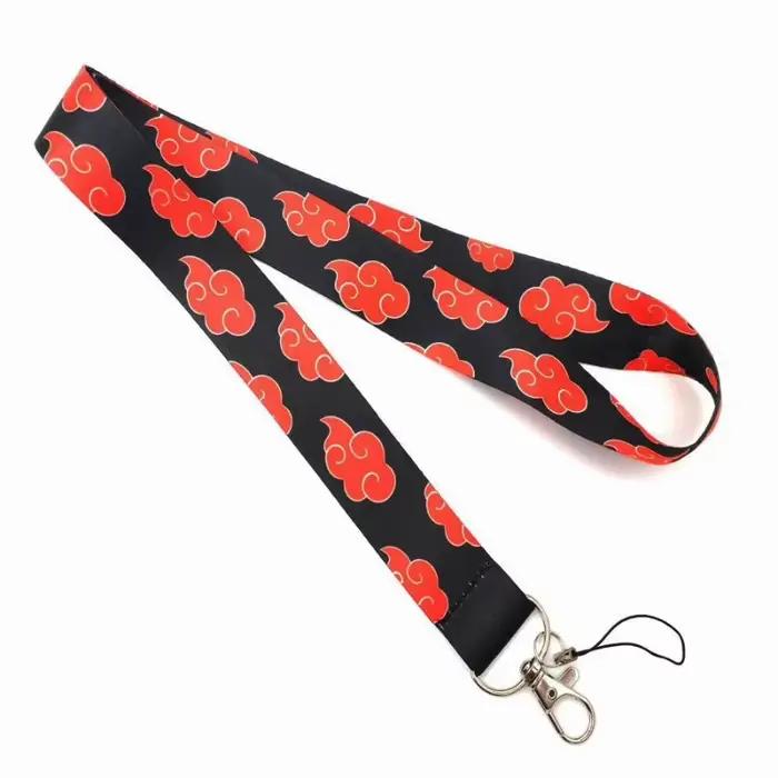 Lanière longue créative pour téléphone, sangle de clé, sangle d'identification, sangle d'appareil photo, lanière pour badge, lanière personnalisée, motif dessin animé Naruto