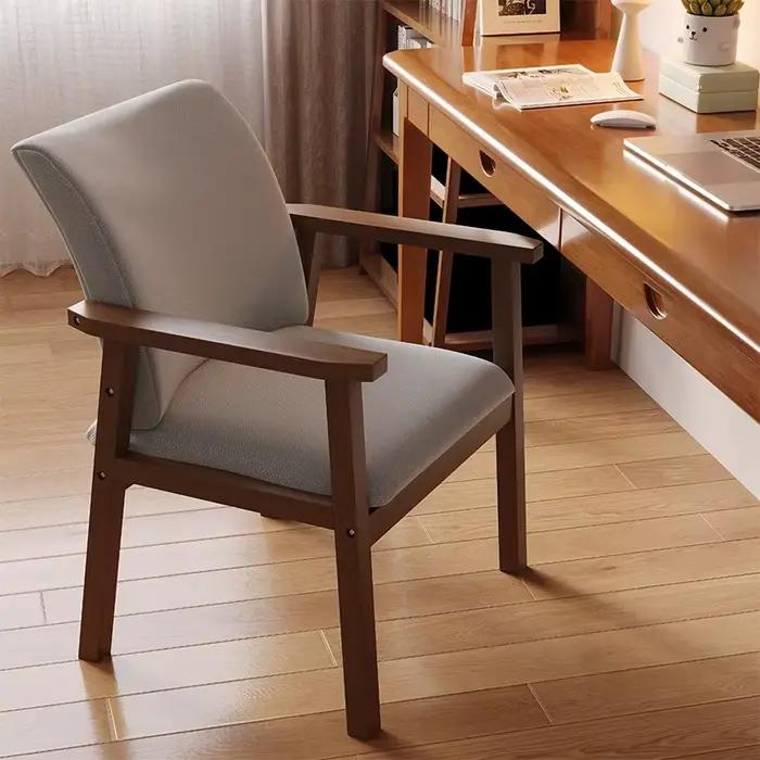 Chaise de salle à manger en bois massif pour salon