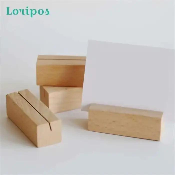 Ensemble de cartes de visite en bois