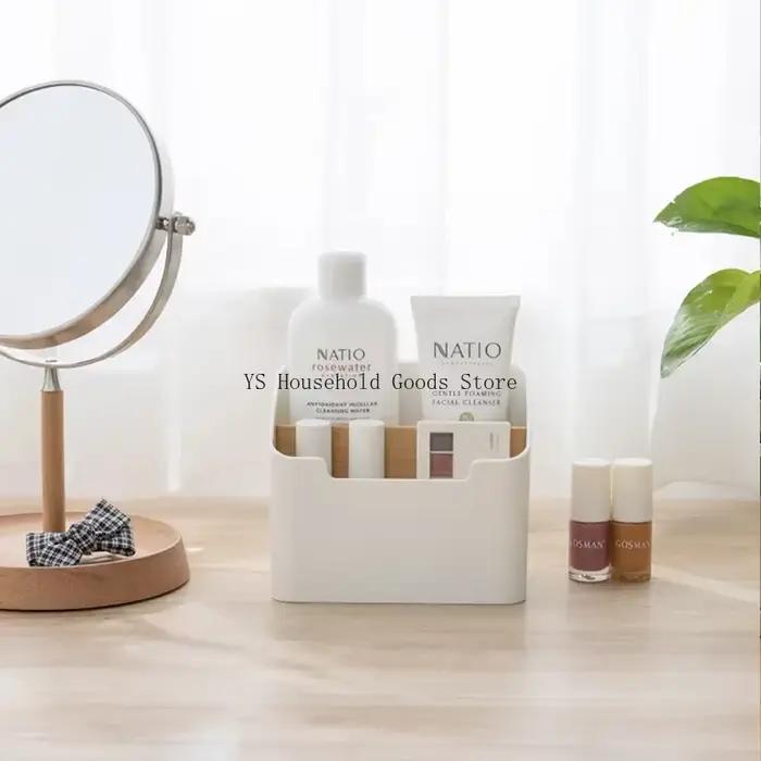 Boîte de rangement de bureau en plastique brillante à la japonaise pour télécommandes, mouchoirs, cosmétiques et organisation du bureau et du salon