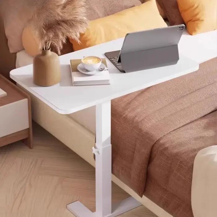 Bureau d'ordinateur portable réglable en hauteur avec roulettes