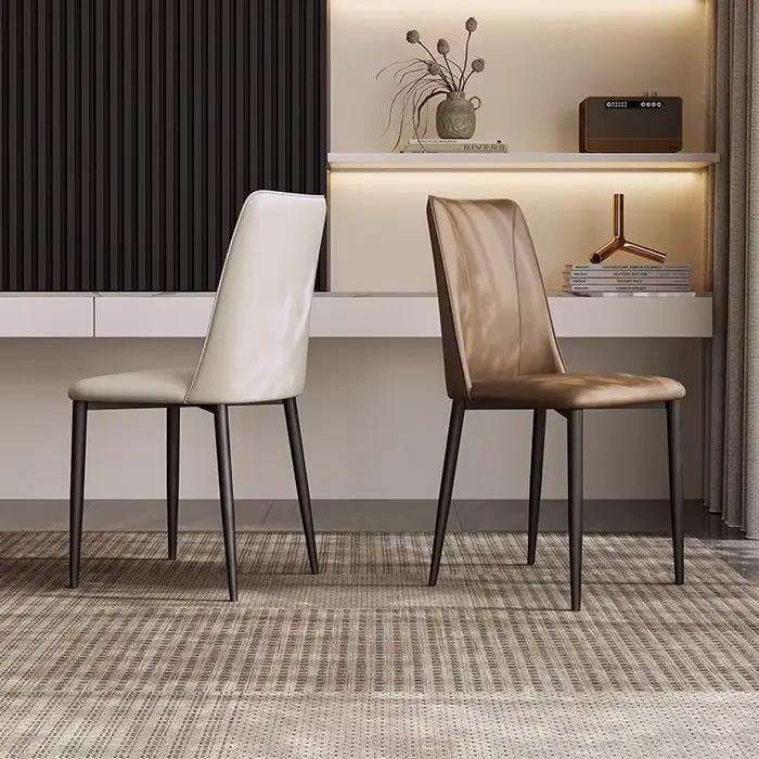 Ensemble de 2 chaises de salle à manger de luxe élégantes, peu encombrantes, modernes, minimalistes, meubles de salon