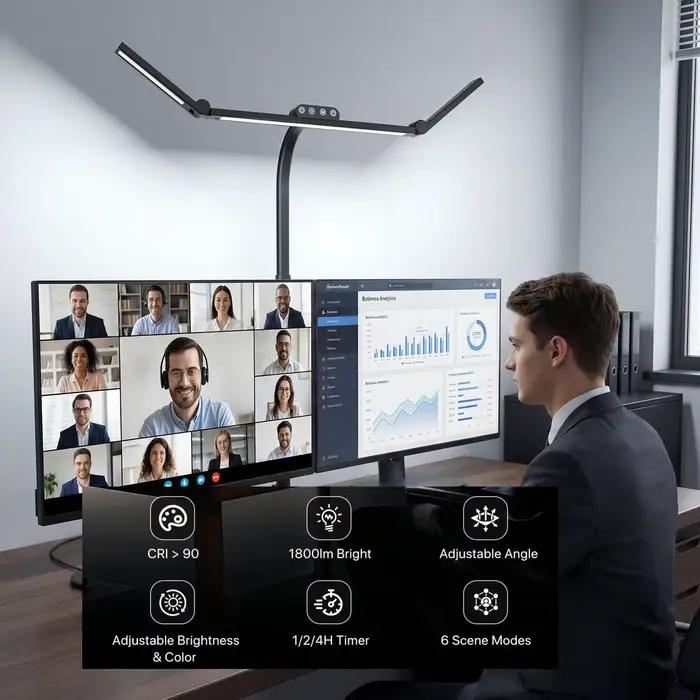 Lampe de bureau LED pour la maison et le bureau avec base