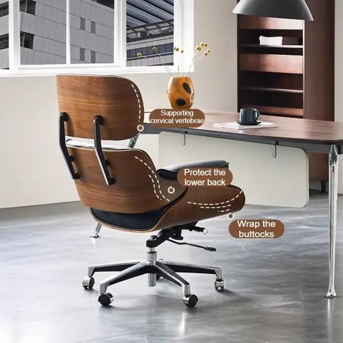 Chaise d'étude ergonomique pivotante en maille pour bureau