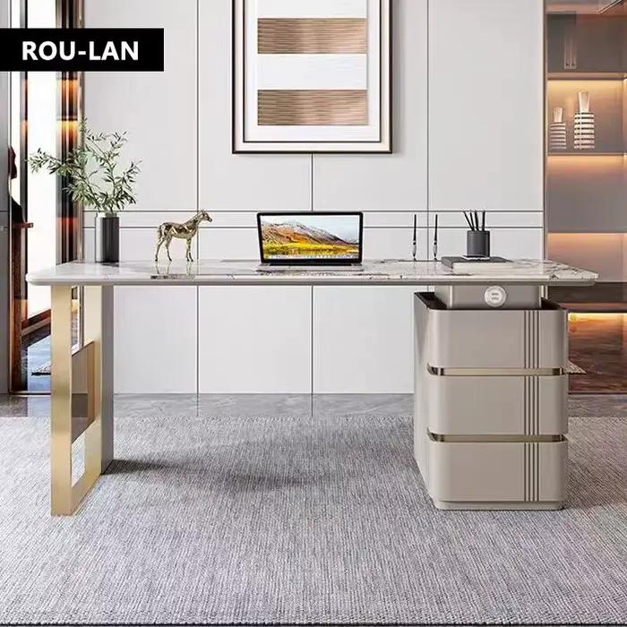 Bureau d'études en pierre de luxe avec rangement pour bureau et salon occasions spéciales
