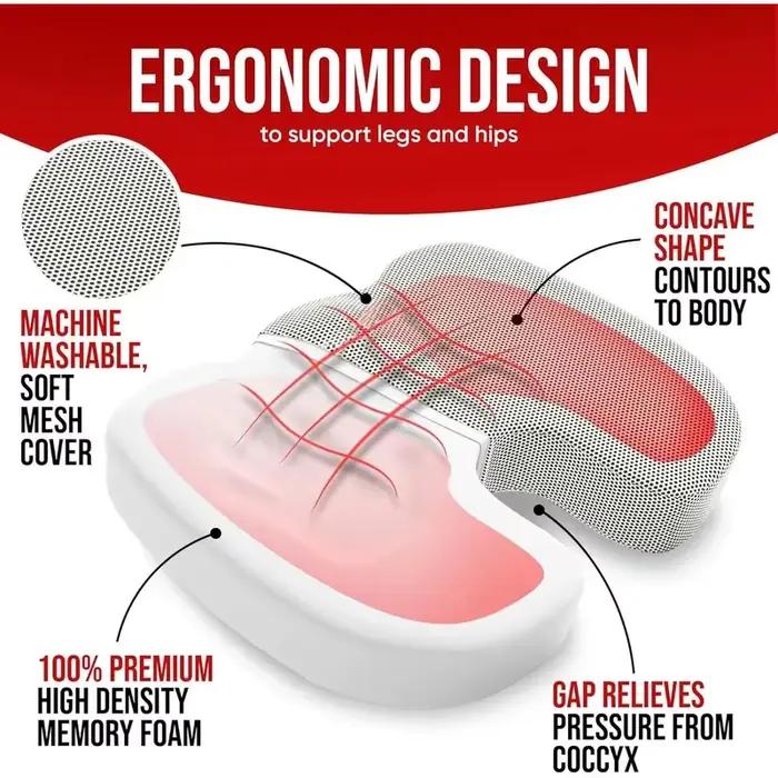 Coussin de chaise ergonomique en mousse à mémoire de forme