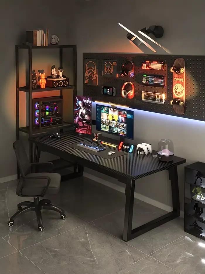 Bureau de jeu, bureau d'ordinateur en fibre de carbone