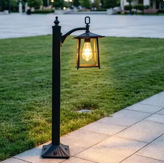 Lampe de jardin en aluminium IP65 étanche, design minimaliste moderne, lampadaire extérieur pour villas, jardins, cours