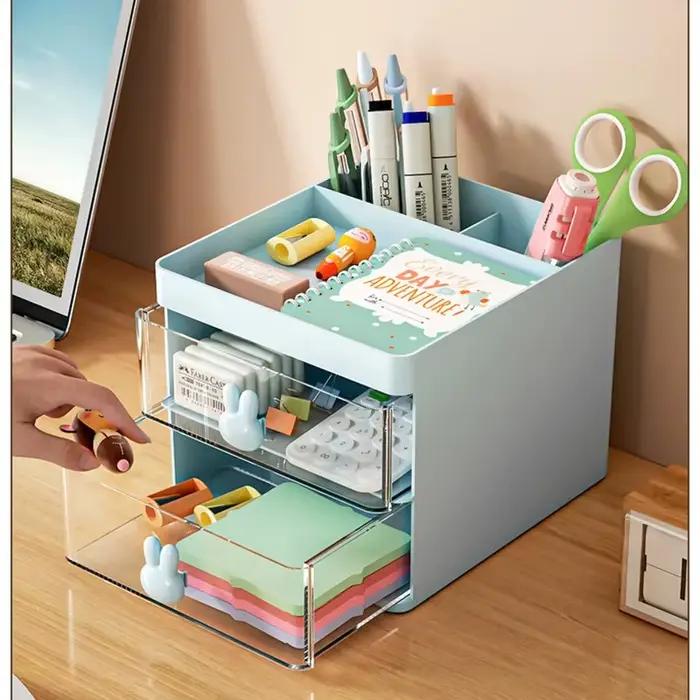 Petite boîte de rangement de bureau avec MEL