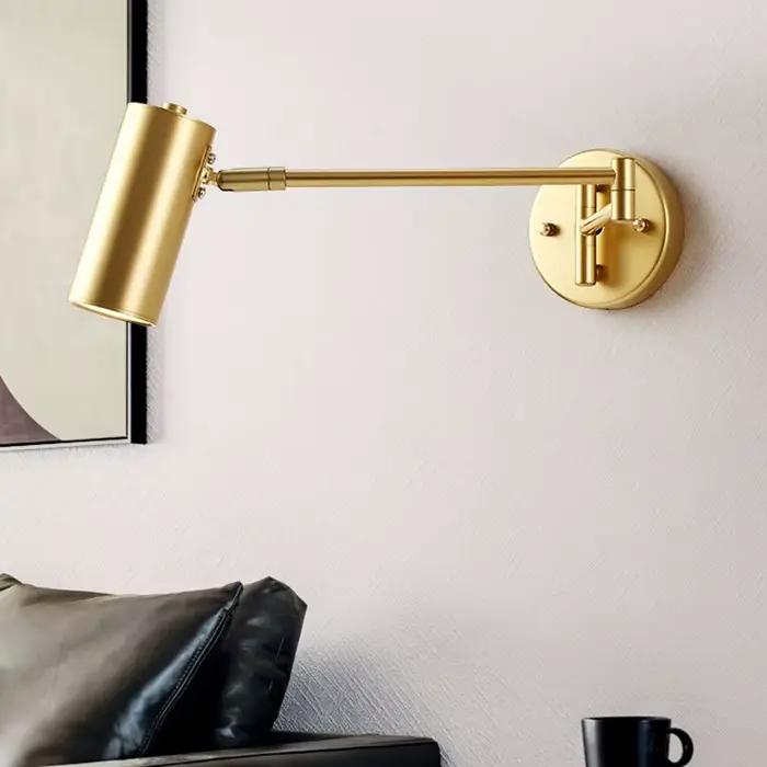 Lampe murale LED nordique lampes modernes en fer pour salon chambre étude décor maison réglable chevet lecture luminaires muraux