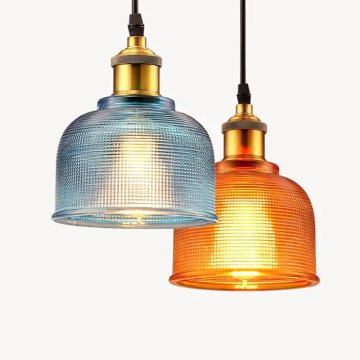Vitrage pendentif lumières E27 support Vintage classique suspension lampe pour salle à manger chambre chevet Bar café Luminaire décor