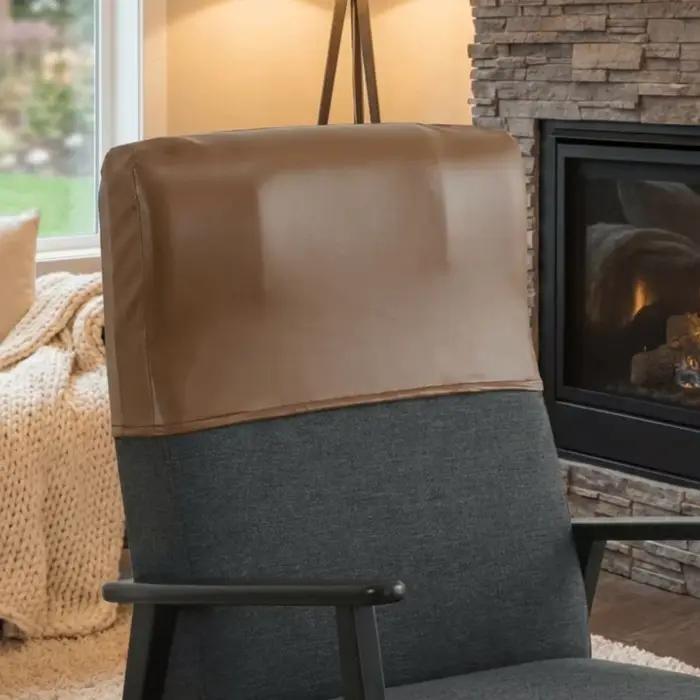 Housse de dossier de chaise imperméable en cuir haute élasticité