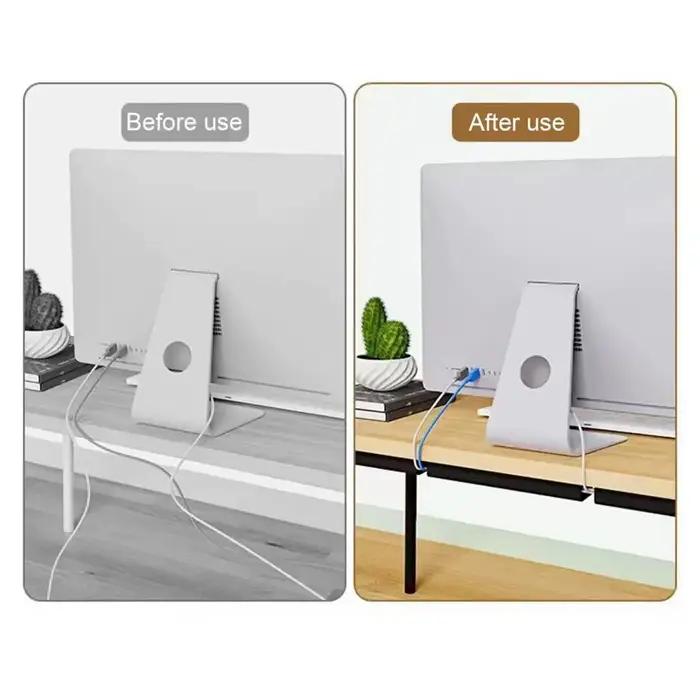 1pc Gestion de câbles sous le bureau en PVC