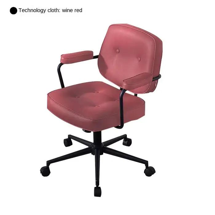 Chaise de Bureau à Dossier Simple avec Cadre en Acier