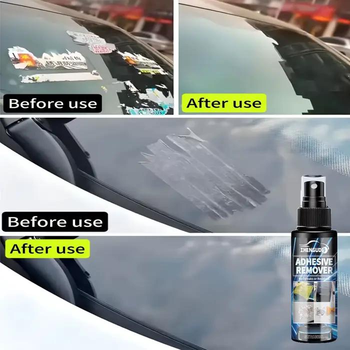 Spray dissolvant d'adhésif à action rapide – Feuilles sans résidus, peuvent enlever la colle, des autocollants et des résidus collants de voitures, de meubles et d'appareils – Convient à une variété d