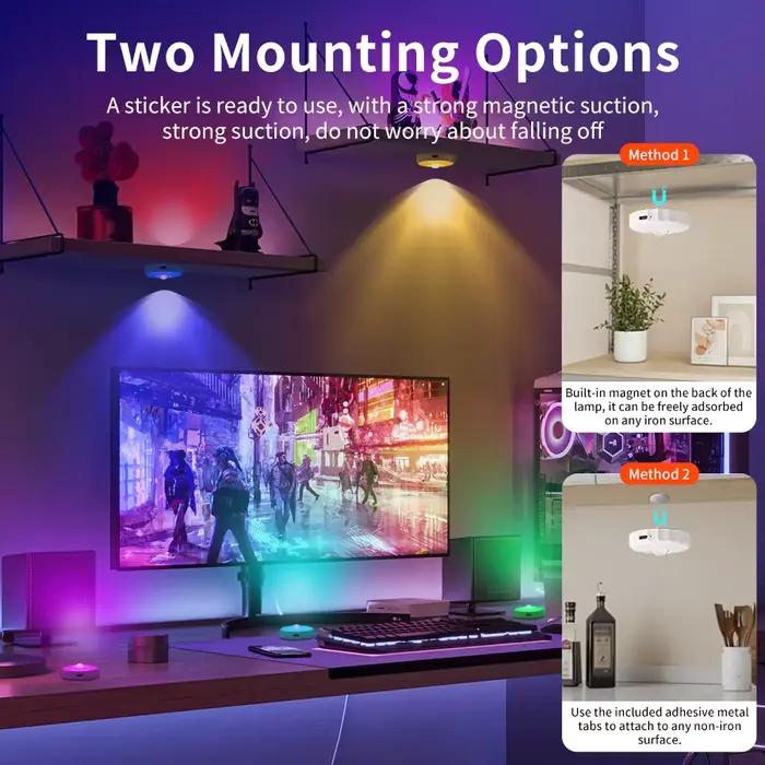 Lumières d'armoire RGB avec télécommande