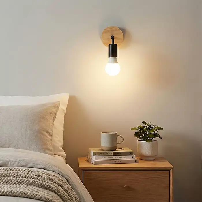Lampe murale en bois style industriel vintage rétro pour décoration intérieure idéale maison loft occasionnels