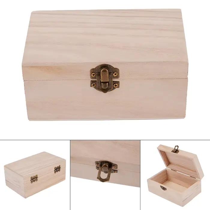 Boîte de rangement en bois S/M/L