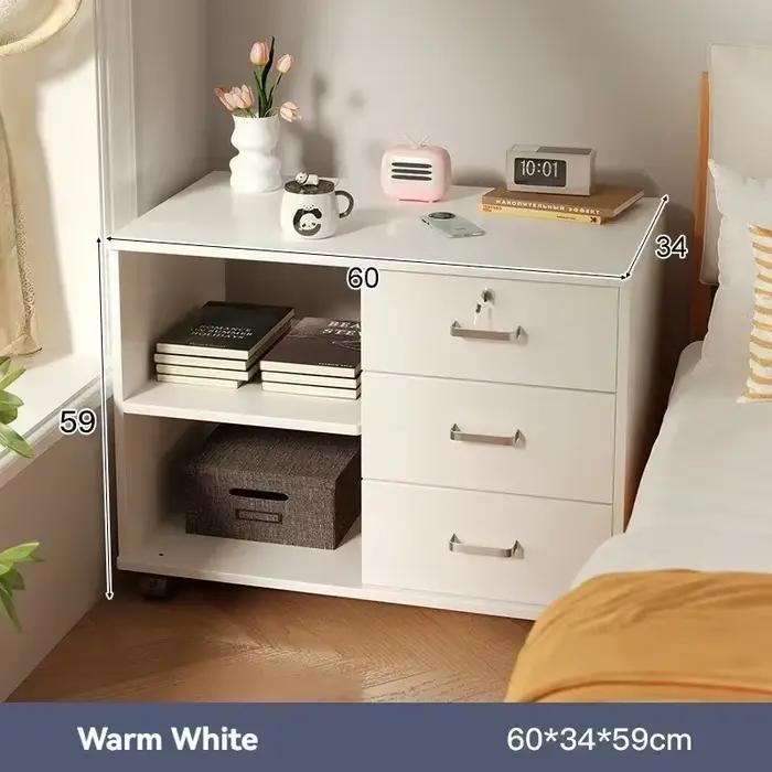 Armoire à dossiers mobile avec serrure, moderne et simple, grande capacité de rangement, armoire de bureau multifonctionnelle, armoire basse