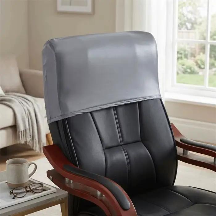 Housse de dossier de chaise imperméable en cuir haute élasticité