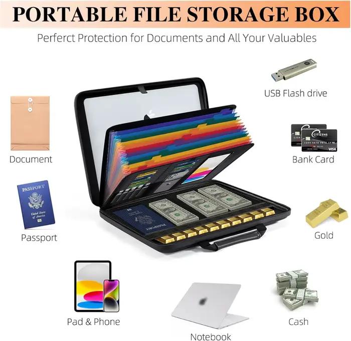 Boîte de rangement pour documents ignifuge