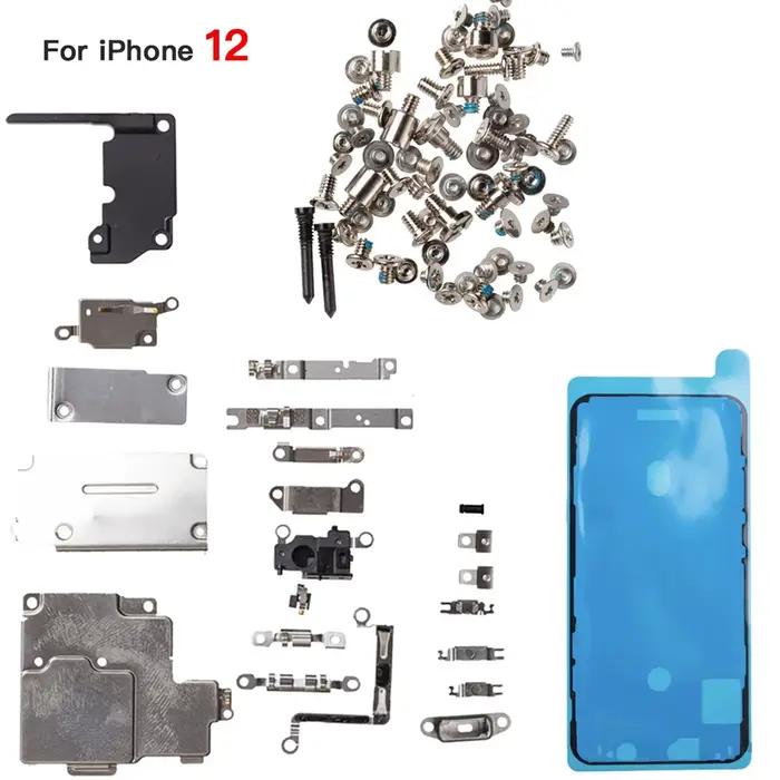Accessoires intérieurs pour iPhone X XS XR 11 12 Mini Pro Max, support métallique avec jeu de vis complet, remplacement étanche
