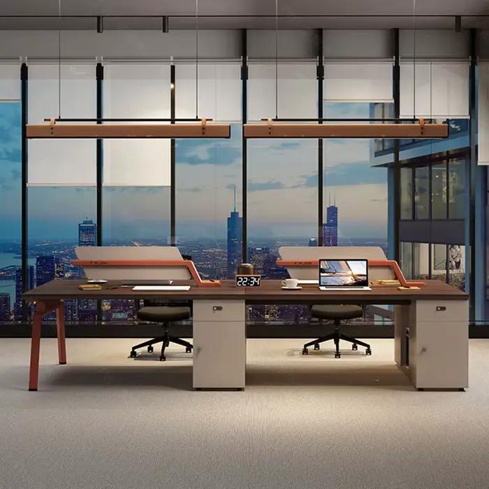 Bureau en panneau de bois MDF moderne avec écran multifonction pour bureau professionnel ou maison