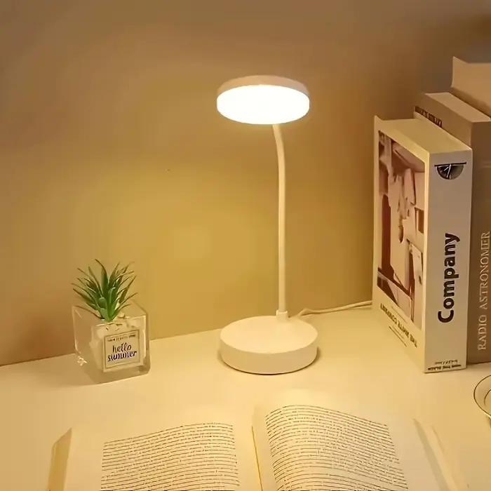 Lampe de bureau LED flexible avec variateur à 3 niveaux pour la maison et le bureau pour la lecture et l'étude protection des yeux moderne contemporaine