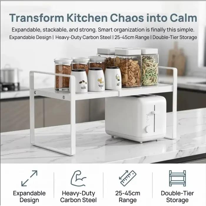 Étagère de rangement de cuisine sous l'évier