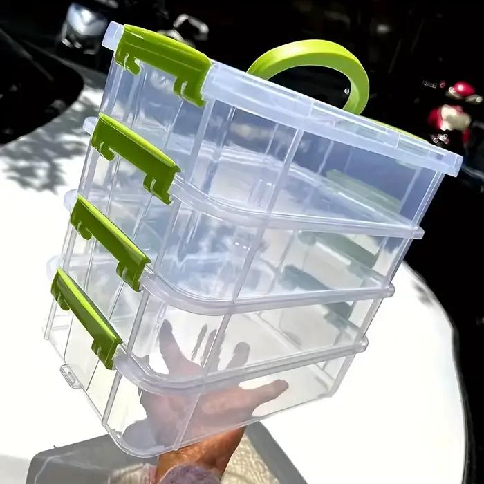 Boîte de rangement en plastique Transparent à 4 couches