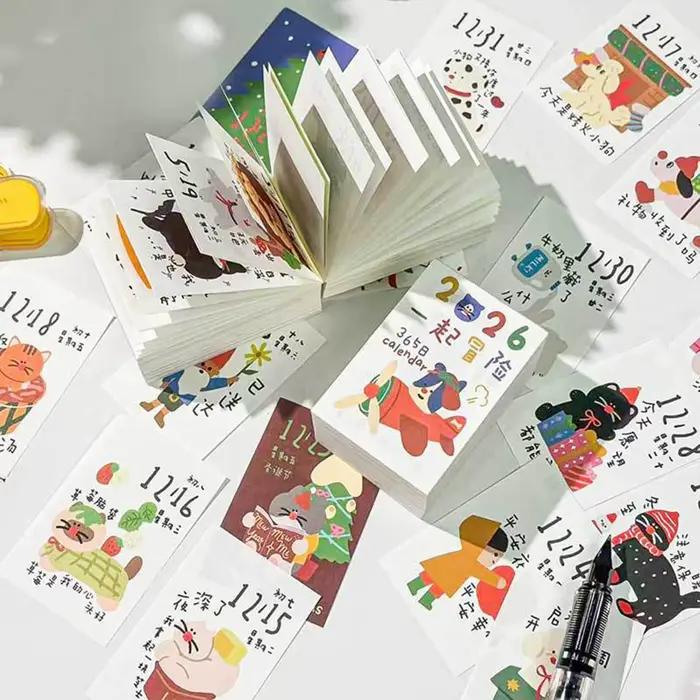 Calendrier de bureau à feuilles détachables 2026