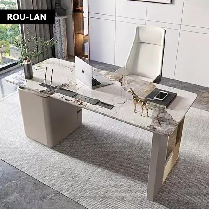Bureau d'études en pierre de luxe avec rangement pour bureau et salon occasions spéciales