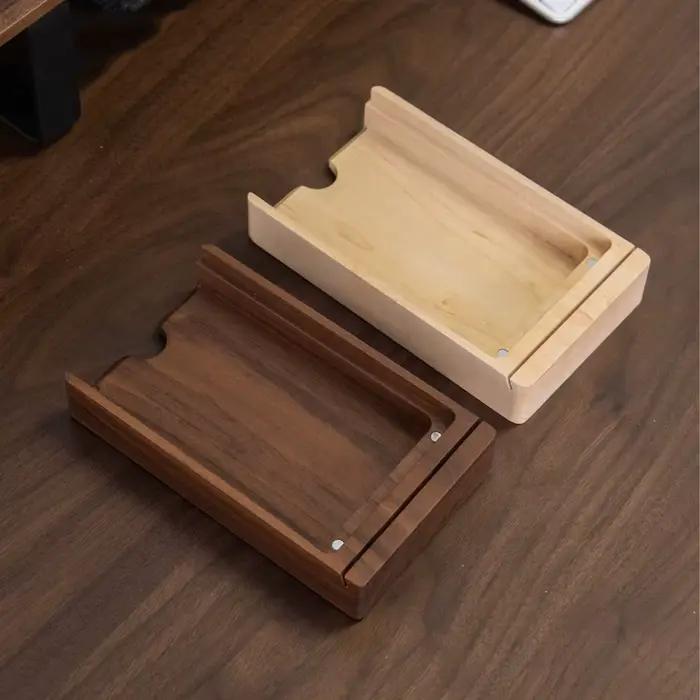 Organisateur de bureau avec support en noyer