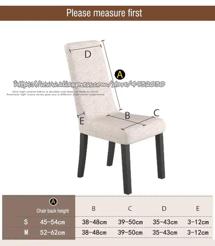 Housse de chaise à dossier droit de luxe haut de gamme