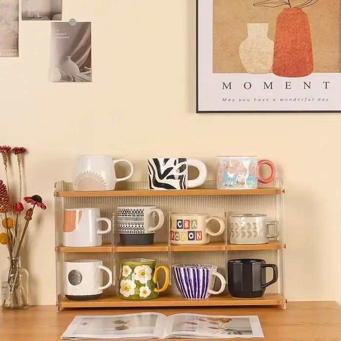 Support de séparation de bureau en verre acrylique nordique